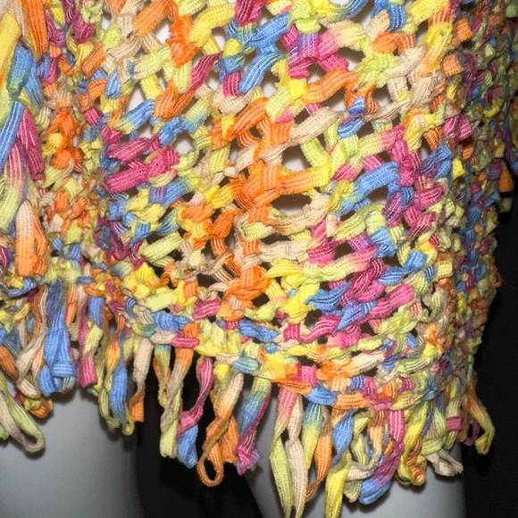 Design Options by Philip & Jane Gordon Boho Crochet Style Fringe Cardigan,‎ SZ M - Picture 8 of 9